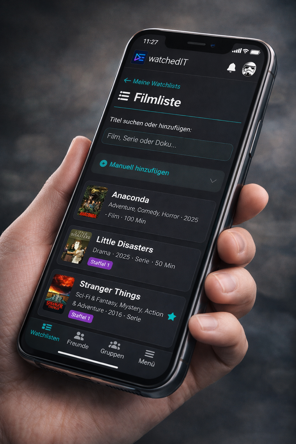 watchedIT – Watchlisten Screenshot